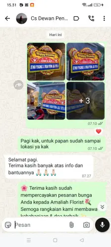 Testimonial Papan Bunga Pernikahan kupang