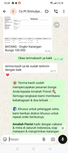 Testimonial Papan Bunga kupang