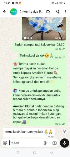 Testimonial Standing Flower kupang