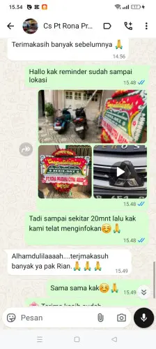 Testimonial Papan Bunga kupang